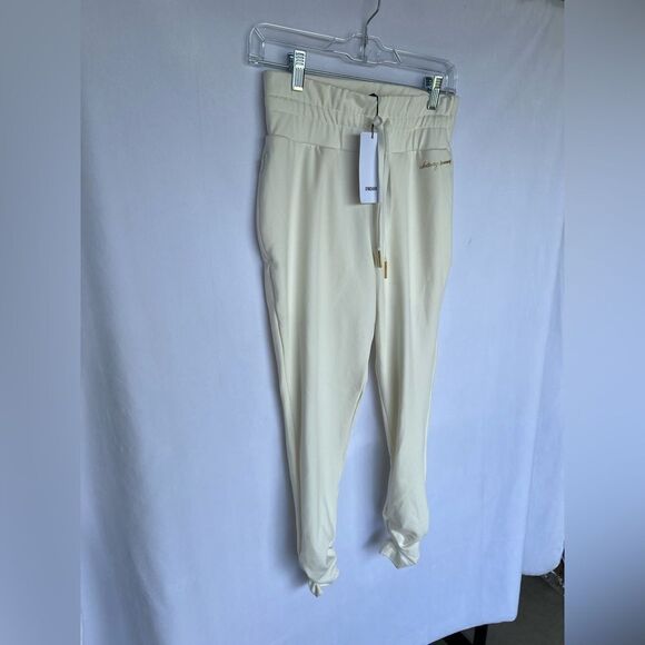 Gymshark X Whitney Simmons High Waist Fitted Jogger size XS Unbleached White NWT - Picture 5 of 10